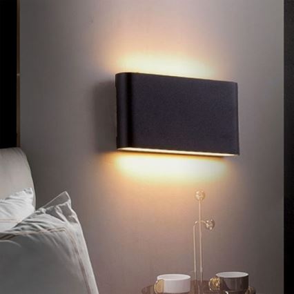 Iluminação de parede exterior LED FLOW 2xLED/3W/230V IP54 4000K antracite