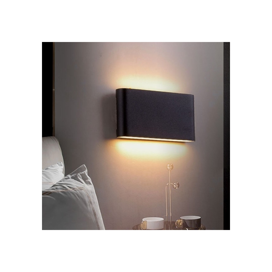 Iluminação de parede exterior LED FLOW 2xLED/3W/230V IP54 4000K antracite