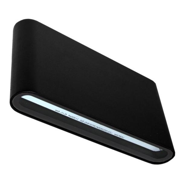 Iluminação de parede exterior LED FLOW 2xLED/6W/230V IP54 3000K preto