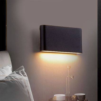 Iluminação de parede exterior LED FLOW LED/9W/230V IP54 4000K antracite