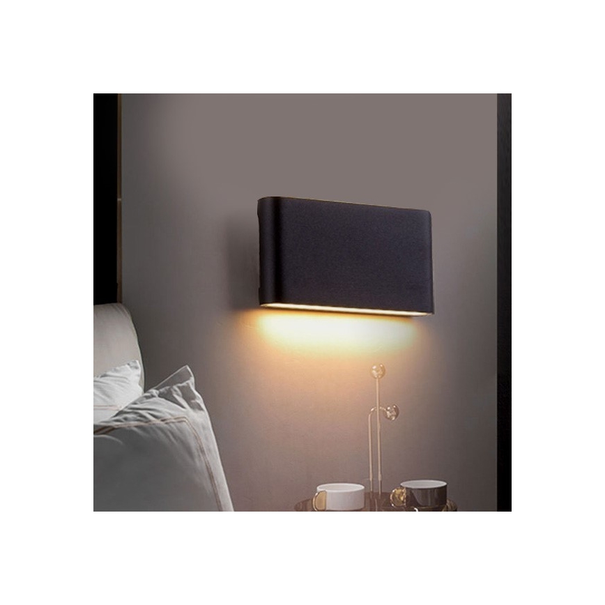 Iluminação de parede exterior LED FLOW LED/9W/230V IP54 4000K antracite