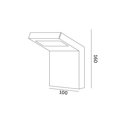 Iluminação de parede exterior LED INDUO K LED/10W/230V 4000K IP54