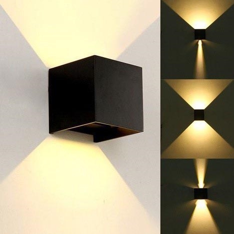 Iluminação de parede exterior LED KREON 2xLED/3W/230V IP54 3000K preto