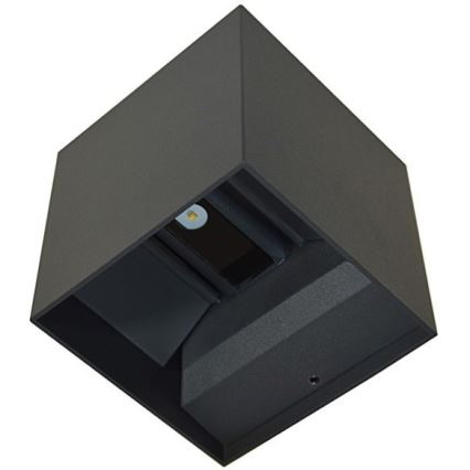 Iluminação de parede exterior LED KREON 2xLED/3W/230V IP54 3000K preto