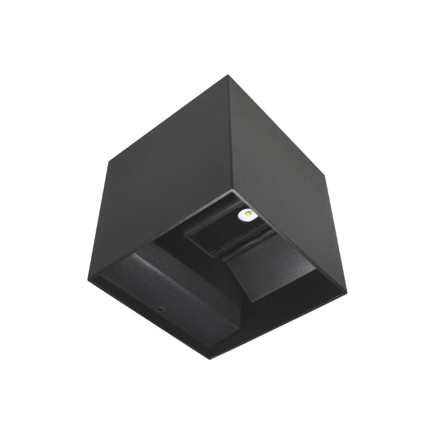 Iluminação de parede exterior LED KREON 2xLED/3W/230V IP54 4000K preto