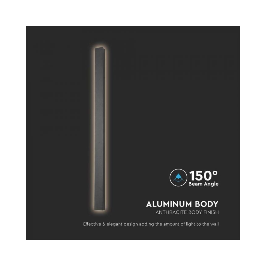 Iluminação de parede exterior LED LED/10W/230V 4000K IP65 antracite