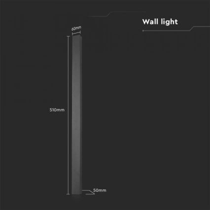 Iluminação de parede exterior LED LED/10W/230V 4000K IP65 antracite