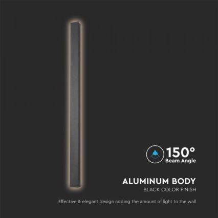 Iluminação de parede exterior LED LED/10W/230V 4000K IP65 preto