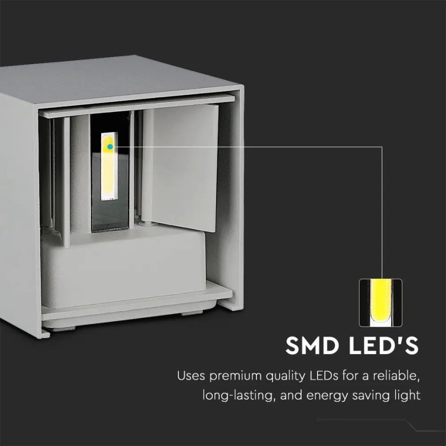 Iluminação de parede exterior LED LED/11W/230V 4000K IP65 cinzento