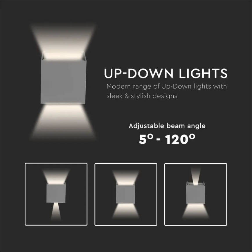 Iluminação de parede exterior LED LED/11W/230V 4000K IP65 cinzento