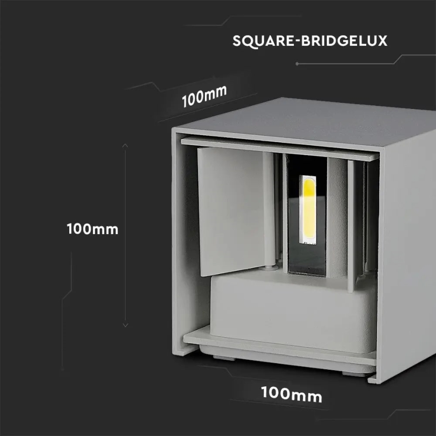 Iluminação de parede exterior LED LED/11W/230V 4000K IP65 cinzento