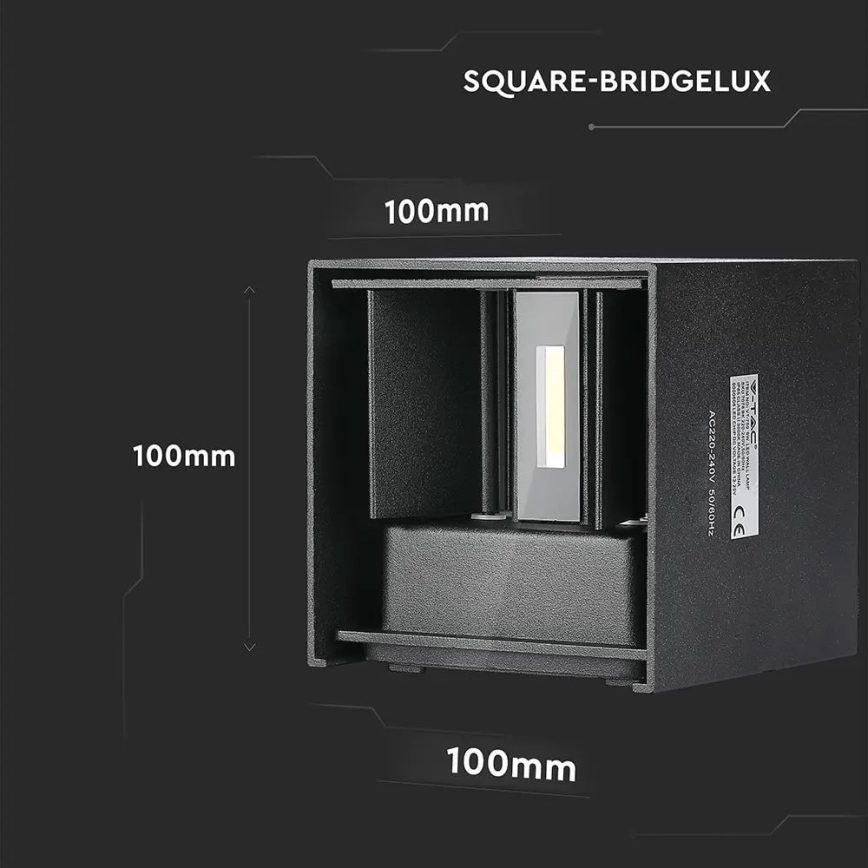 Iluminação de parede exterior LED LED/11W/230V 4000K IP65 preto