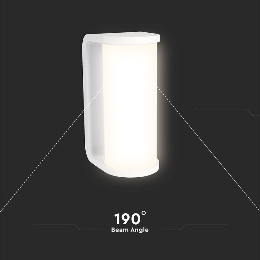 Iluminação de parede exterior LED LED/12W/230V 3000/4200/6500K IP65 branco