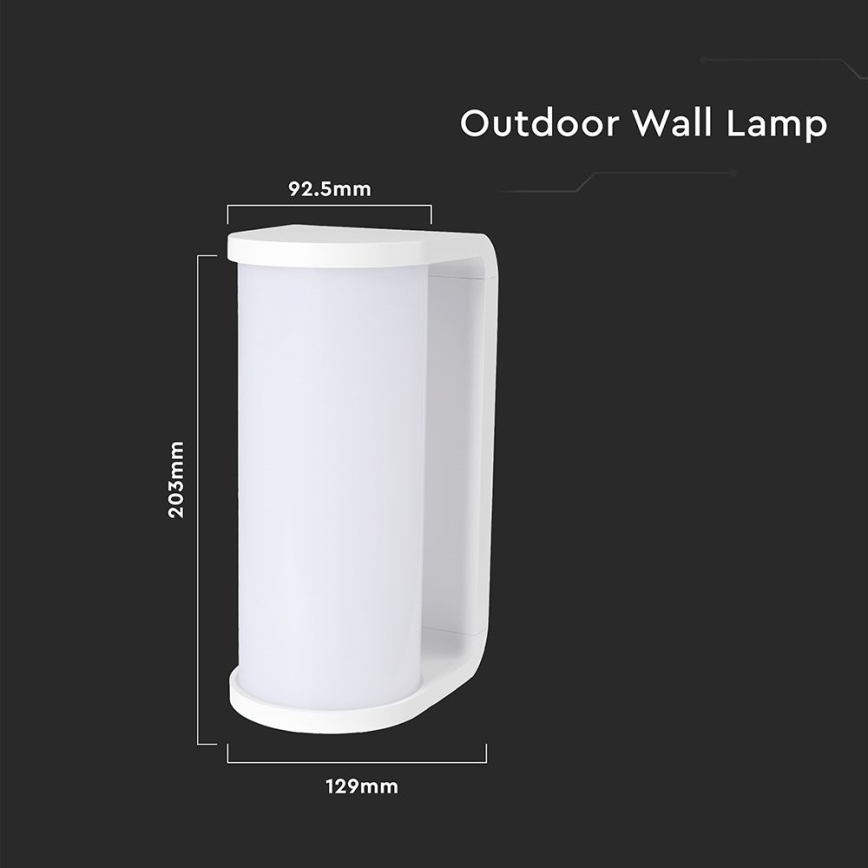 Iluminação de parede exterior LED LED/12W/230V 3000/4200/6500K IP65 branco