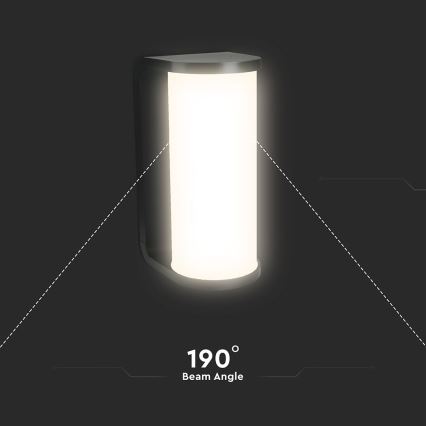 Iluminação de parede exterior LED LED/12W/230V 3000/4200/6500K IP65 preto