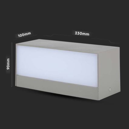 Iluminação de parede exterior LED LED/12W/230V 3000K IP65