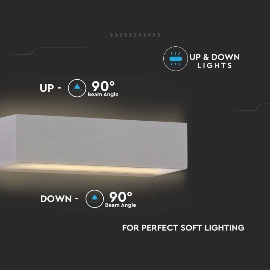 Iluminação de parede exterior LED LED/12W/230V 4000K IP65