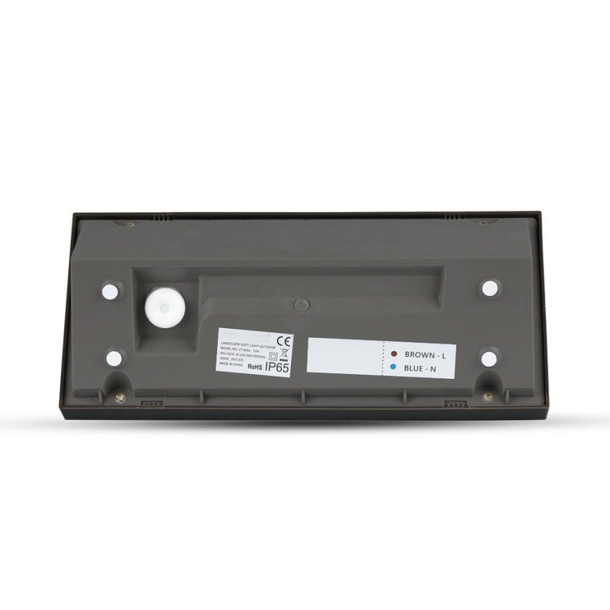 Iluminação de parede exterior LED LED/12W/230V 4000K IP65 preto