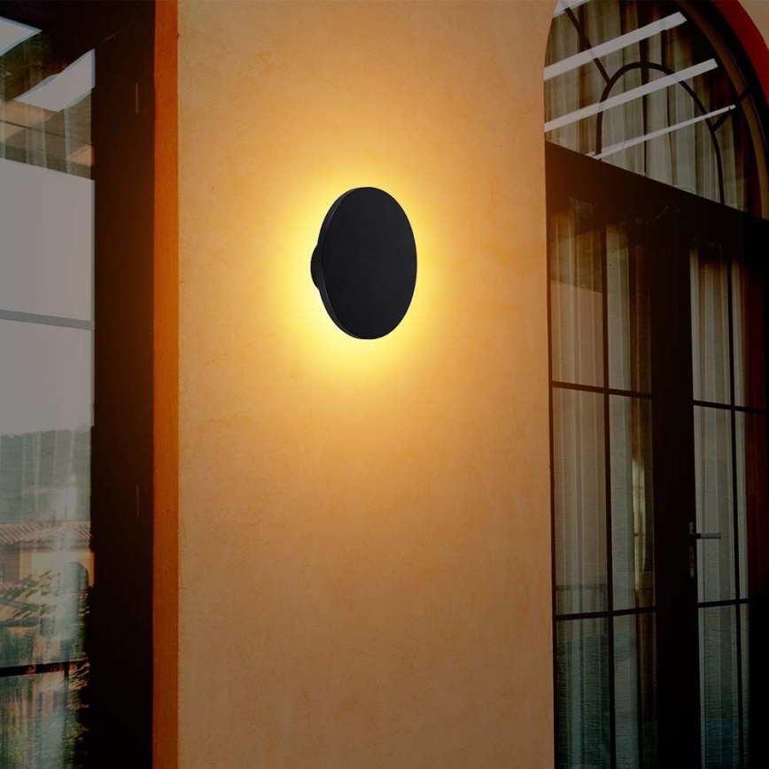 Iluminação de parede exterior LED LED/12W/230V 4000K IP65 preto
