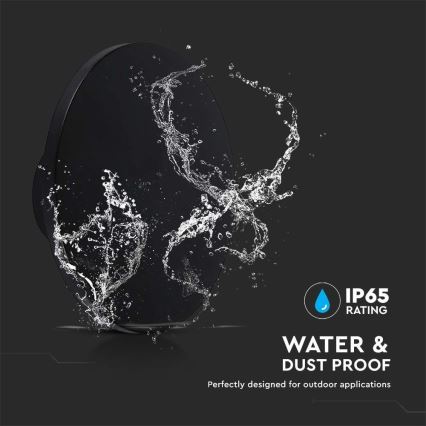 Iluminação de parede exterior LED LED/12W/230V 4000K IP65 preto