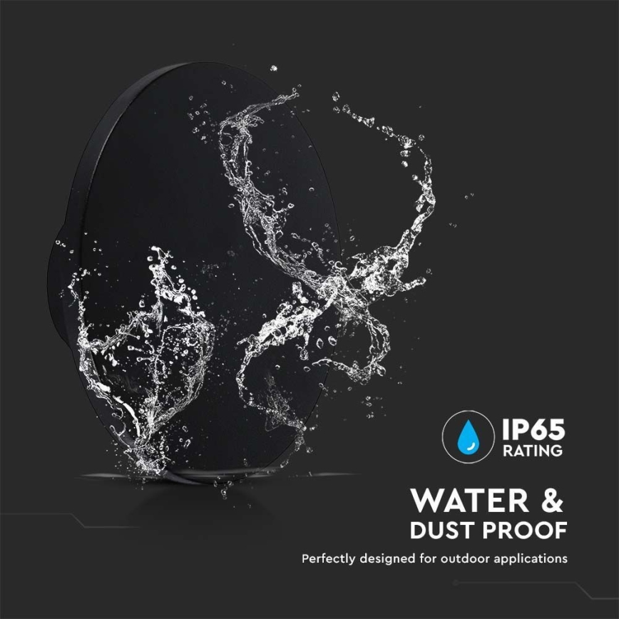 Iluminação de parede exterior LED LED/12W/230V 4000K IP65 preto