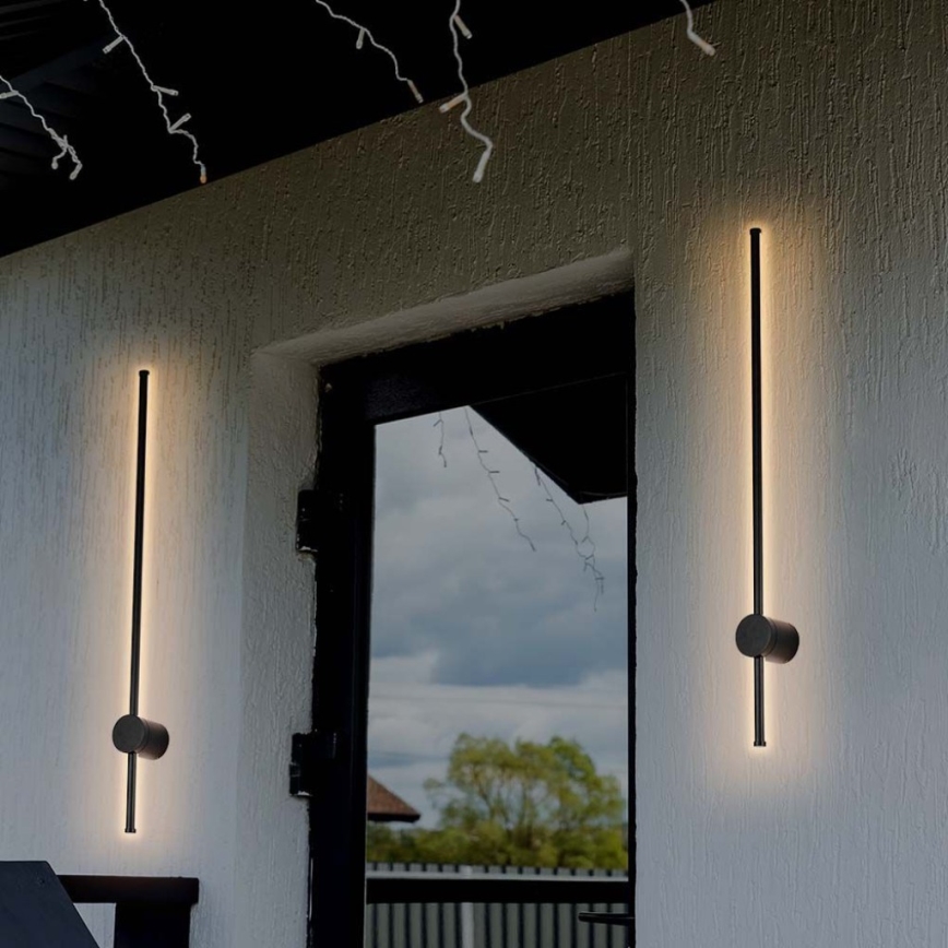 Iluminação de parede exterior LED LED/12W/230V 4000K IP65 preto