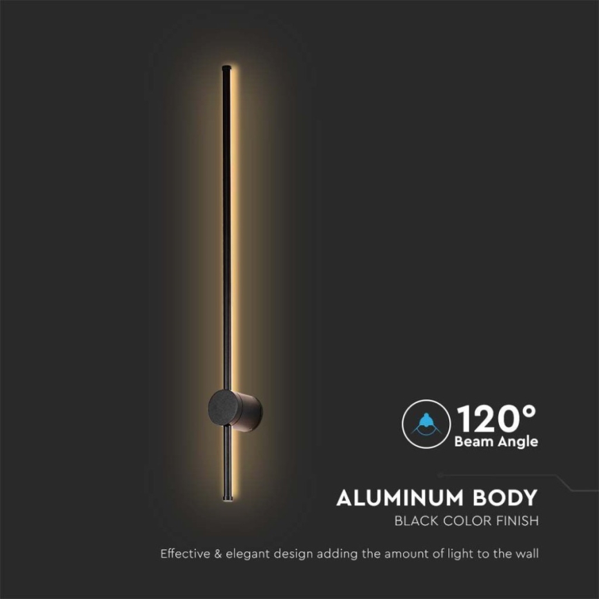 Iluminação de parede exterior LED LED/12W/230V 4000K IP65 preto