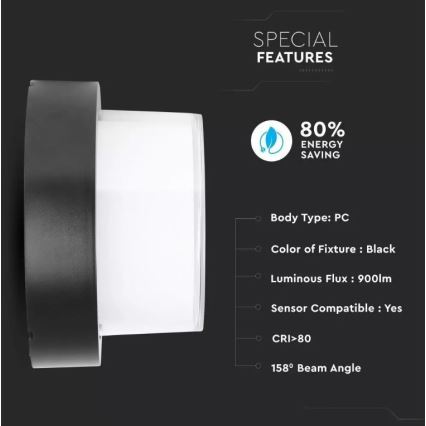 Iluminação de parede exterior LED LED/12W/230V IP65 3000K