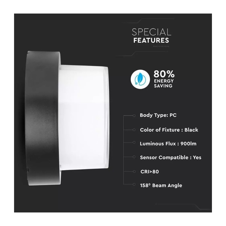 Iluminação de parede exterior LED LED/12W/230V IP65 3000K