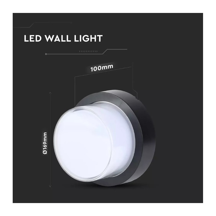 Iluminação de parede exterior LED LED/12W/230V IP65 3000K