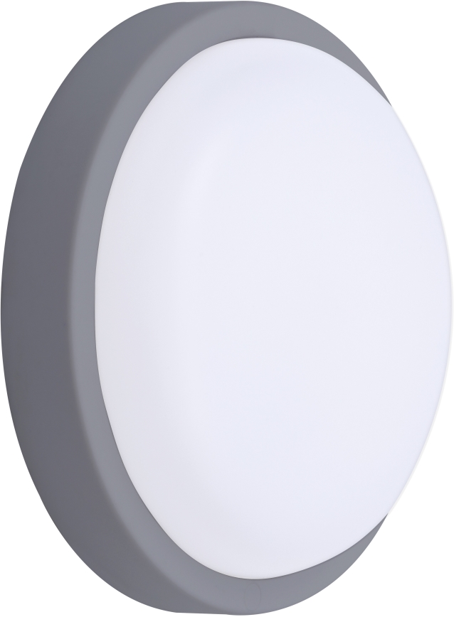 Iluminação de parede exterior LED LED/13W/230V 4000K IP54 cinzento redondo