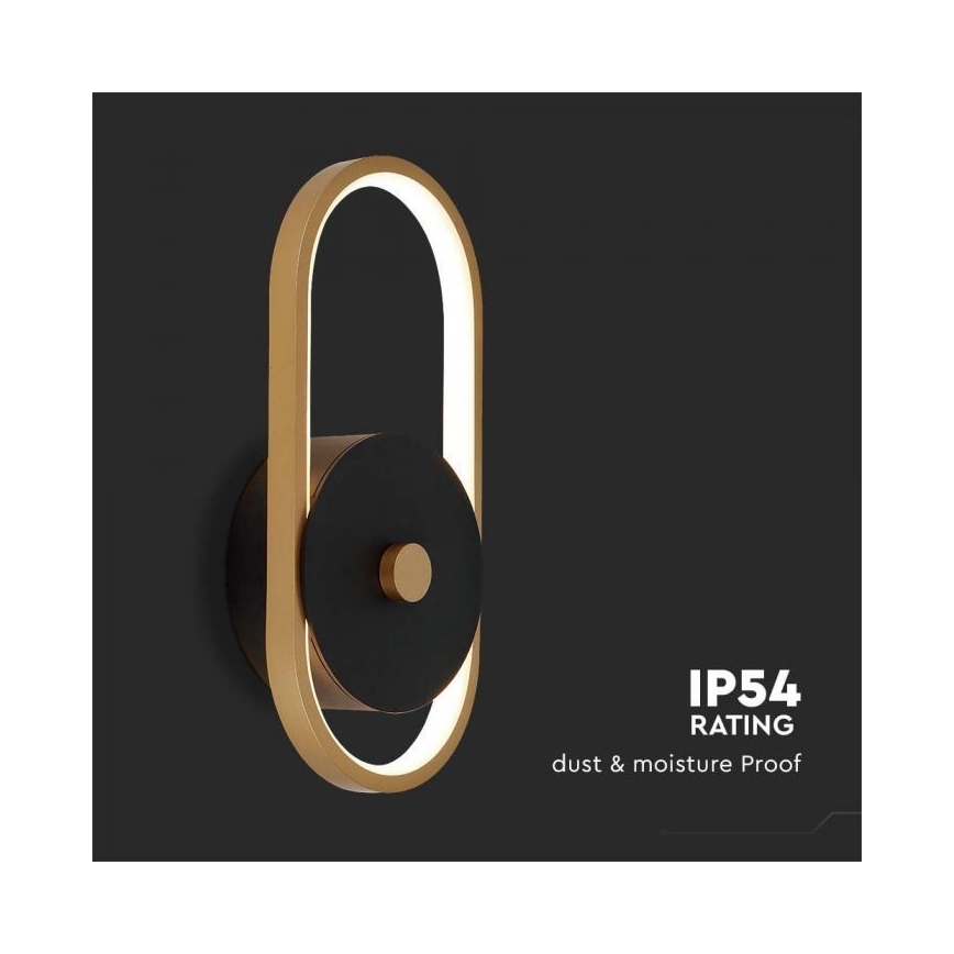 Iluminação de parede exterior LED LED/15W/230V IP54 4000K latão