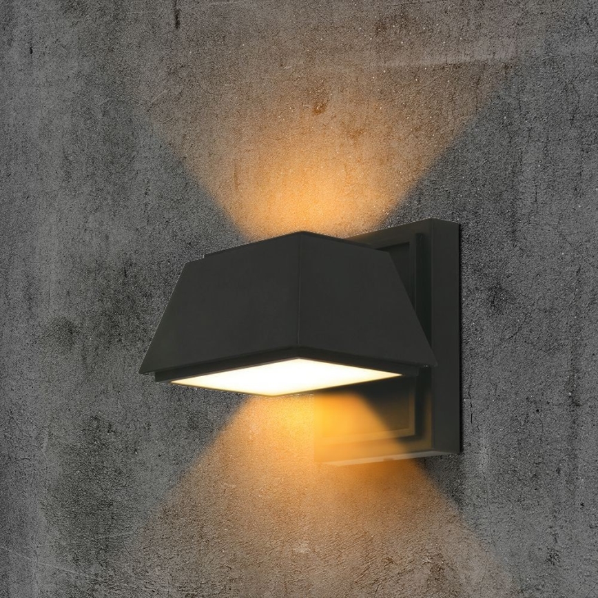 Iluminação de parede exterior LED LED/15W/230V IP65 3000K preto