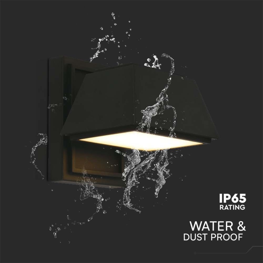 Iluminação de parede exterior LED LED/15W/230V IP65 3000K preto