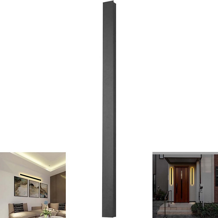 Iluminação de parede exterior LED LED/16W/230V 3000K IP65 preto