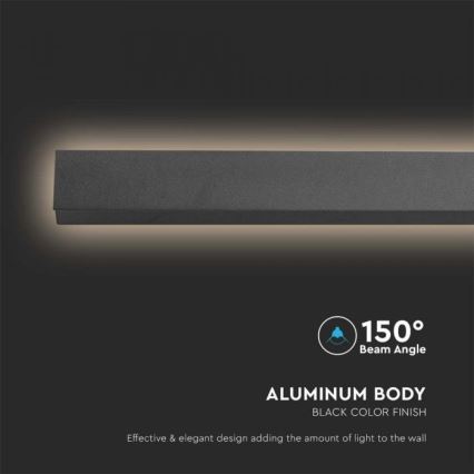 Iluminação de parede exterior LED LED/16W/230V 3000K IP65 preto