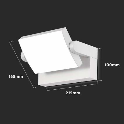 Iluminação de parede exterior LED LED/17W/230V 3000K IP65 branco