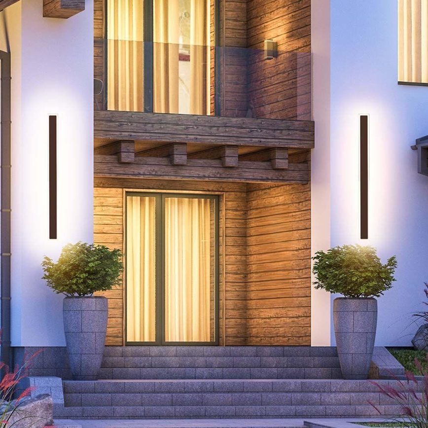 Iluminação de parede exterior LED LED/17W/230V 3000K IP65 castanho