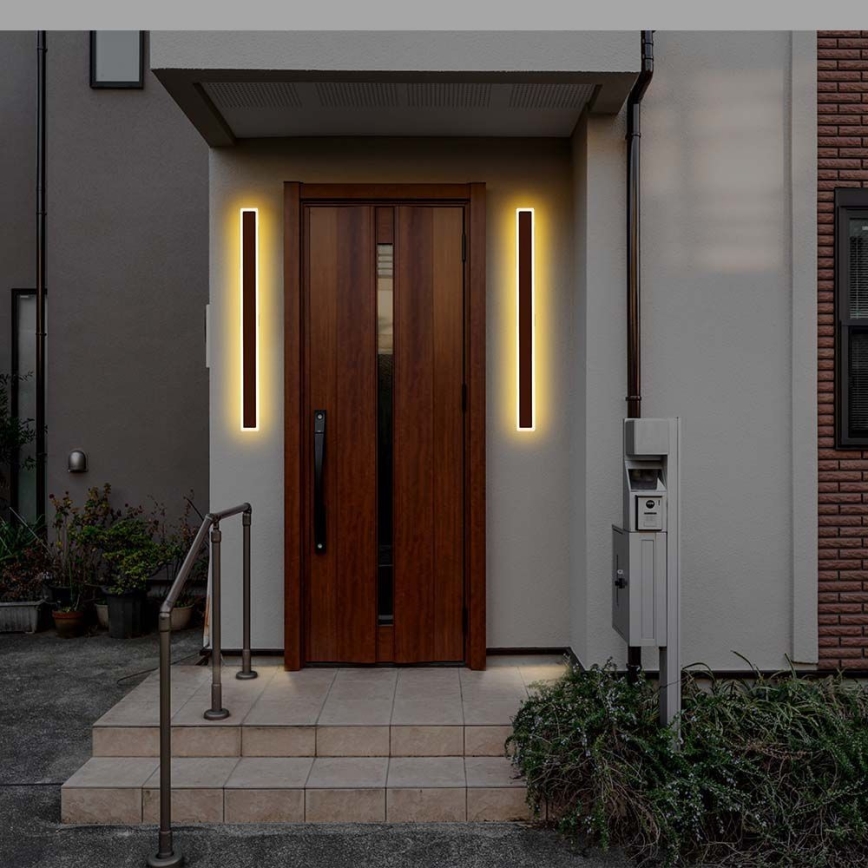 Iluminação de parede exterior LED LED/17W/230V 3000K IP65 castanho