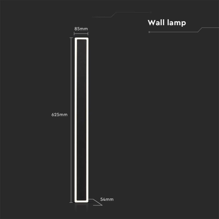 Iluminação de parede exterior LED LED/17W/230V 3000K IP65 preto