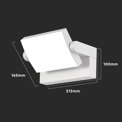 Iluminação de parede exterior LED LED/17W/230V 4000K IP65 branco