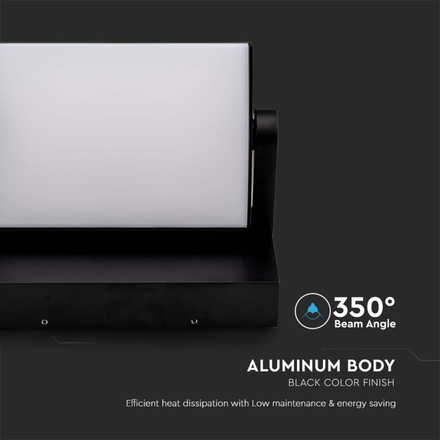 Iluminação de parede exterior LED LED/17W/230V 4000K IP65 preto
