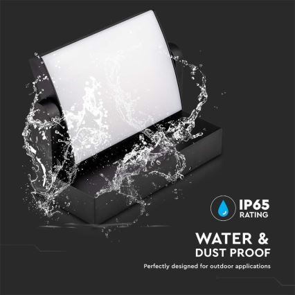 Iluminação de parede exterior LED LED/17W/230V 4000K IP65 preto
