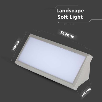 Iluminação de parede exterior LED LED/20W/230V 3000K IP65