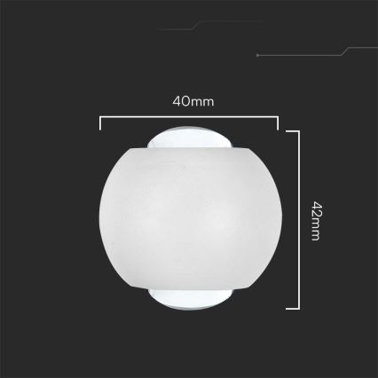 Iluminação de parede exterior LED LED/2W/230V 3000K IP54 branco