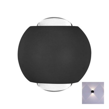 Iluminação de parede exterior LED LED/2W/230V 3000K IP54 preto
