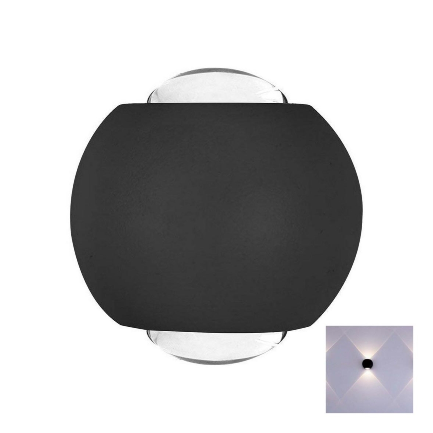 Iluminação de parede exterior LED LED/2W/230V 4000K IP54 preto