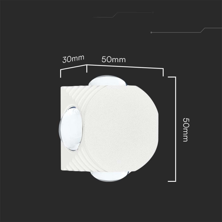 Iluminação de parede exterior LED LED/4W/230V 3000K IP54 branco