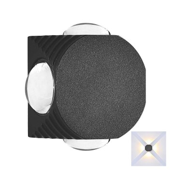 Iluminação de parede exterior LED LED/4W/230V 3000K IP54 preto