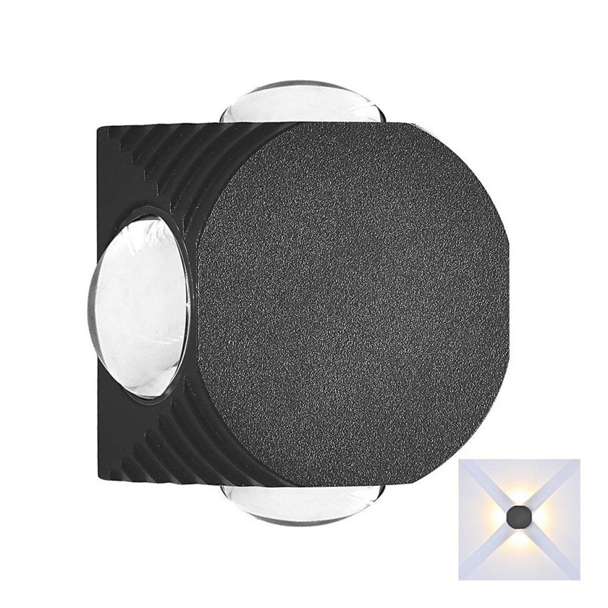 Iluminação de parede exterior LED LED/4W/230V 3000K IP54 preto